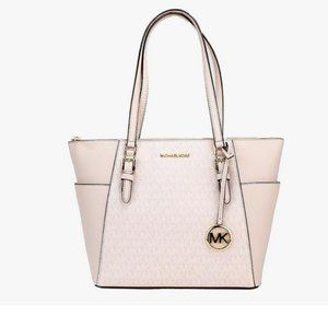 Michael Kors Charlotte Large Top Zip Tote (Light Powder Blush)